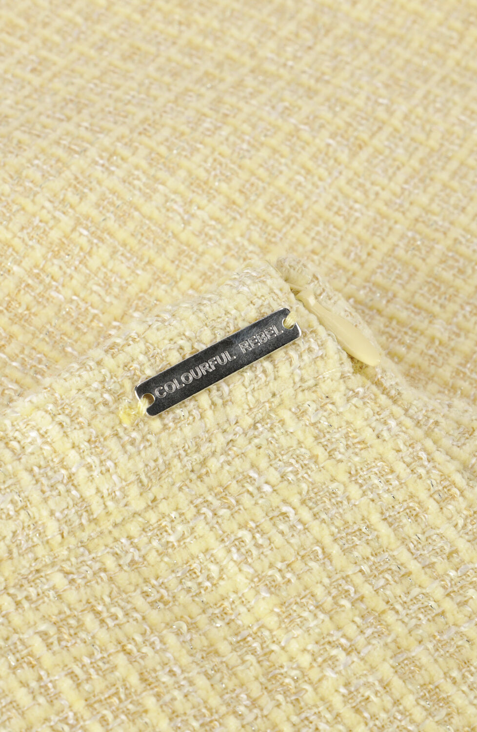 Gelbe COLOURFUL REBEL Minirock TRISTA BOUCLE MINI SKIRT - large