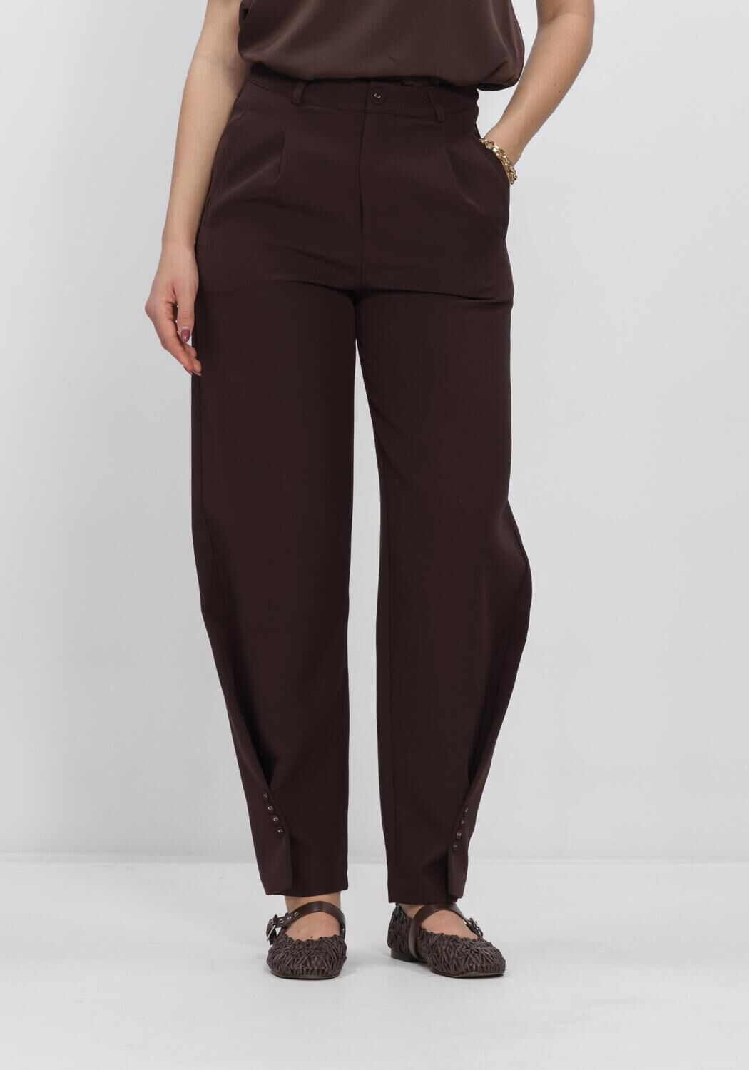 Braune EST'SEVEN Hose LOUA PANTALON TRVL - large
