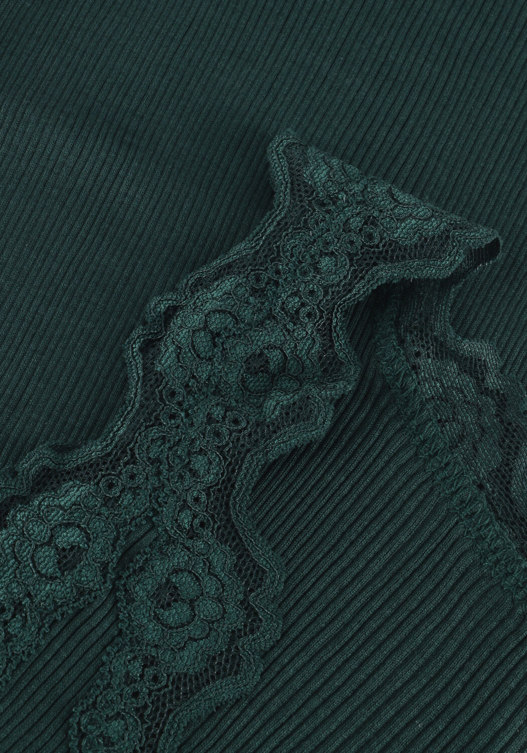 Gr&uuml;ne ROSEMUNDE Top BABETTE SILK TOP W/ LACE - large