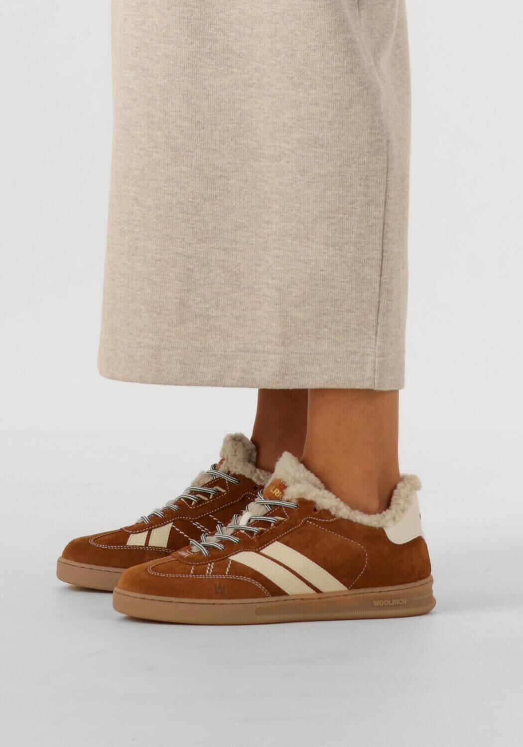Braune WOOLRICH Sneaker Low DOUBLE U.T WOMEN - large
