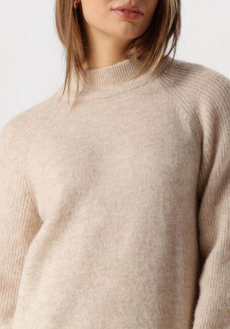 Beige SELECTED FEMME Minikleid SLFLULU LS HIGH NECK KNIT DRESS - large