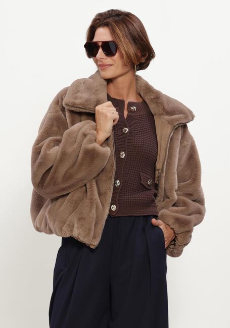Braune BEAUMONT Fake-Fur-Jack MAXIE JACKET - large