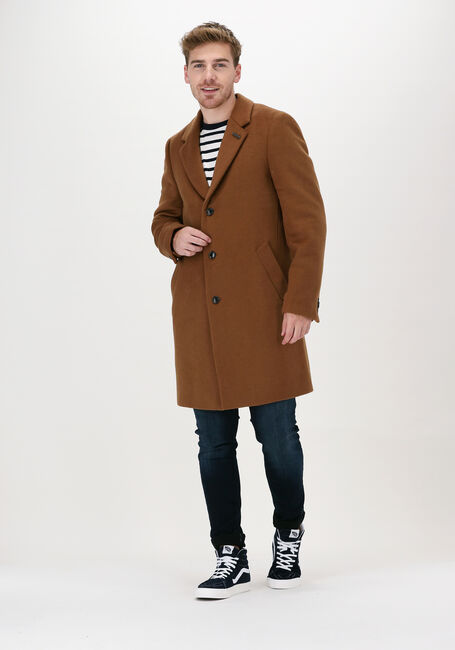 Camelfarbene SCOTCH & SODA Mäntel 163276 - SINGLE BREASTED WOOL- - large