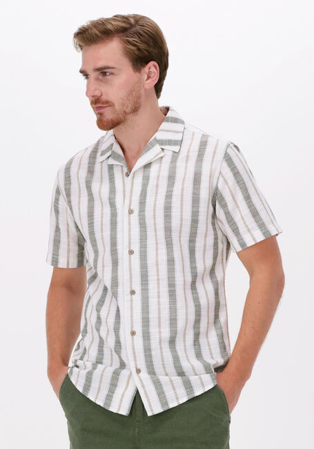 Olive ANERKJENDT Casual-Oberhemd AKLEO STRIPE SS SHIRT - large