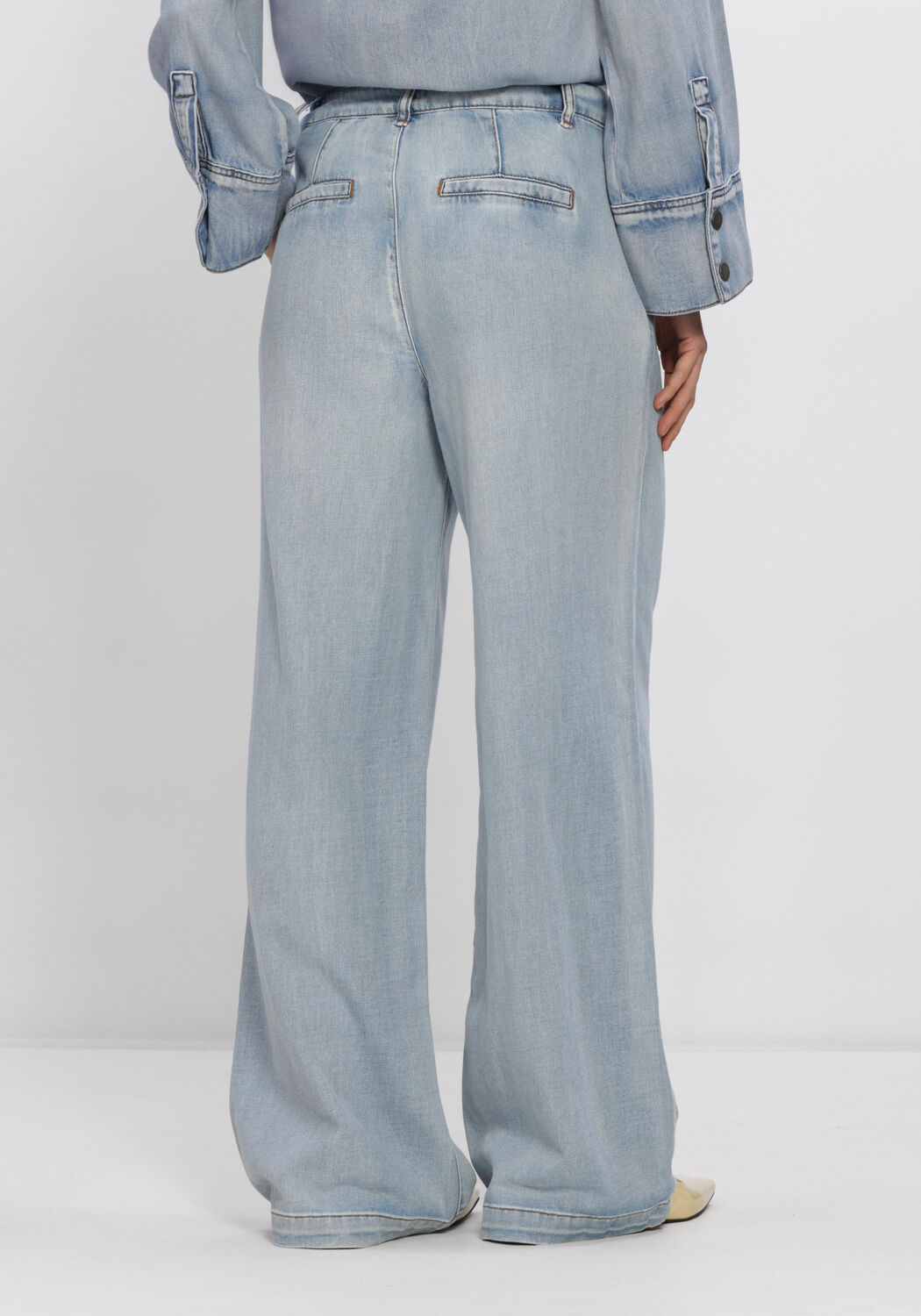 Blaue MY ESSENTIAL WARDROBE Wide jeans MWZITO 171 HIGH WIDE PANT - large