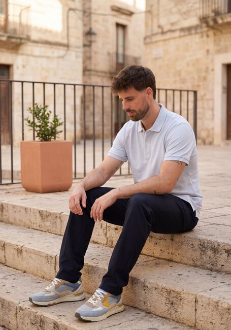 Hellblau PROFUOMO Polo-Shirt POLO SS BASIS PIQUE - large