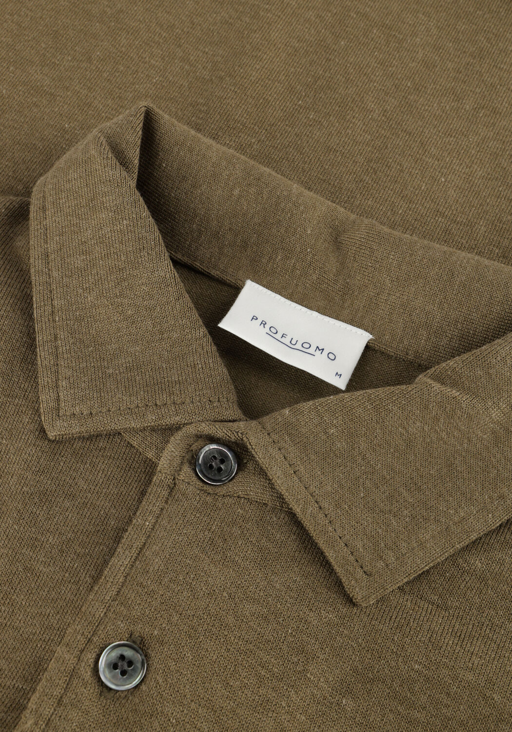 Olive PROFUOMO Polo-Shirt POLO ONEPIECE LS - large