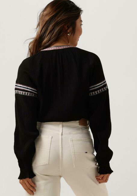 Schwarze SCOTCH & SODA Blusen BALLOON SLEEVE EMBROIDERY TOP - large