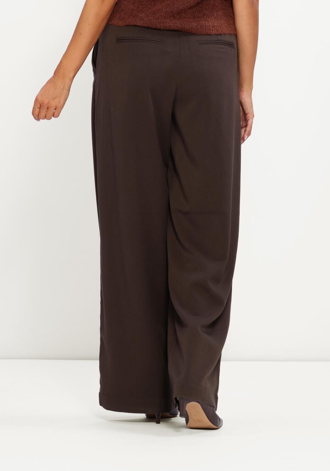 Braune MSCH COPENHAGEN Weite Hose MSCHHENRIKA HW PANTS - large
