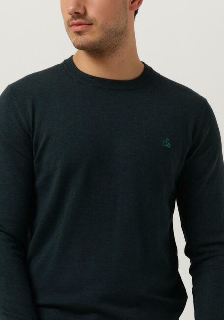 Grüne SCOTCH & SODA Pullover ESSENTIALS - ECOVERO VISCOSE-BLEND LOGO CREWNECK PULLOVER - large