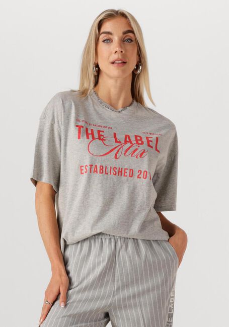 Hellgrau ALIX THE LABEL T-shirt LADIES KNITTED THE LABEL T-SHIRT - large