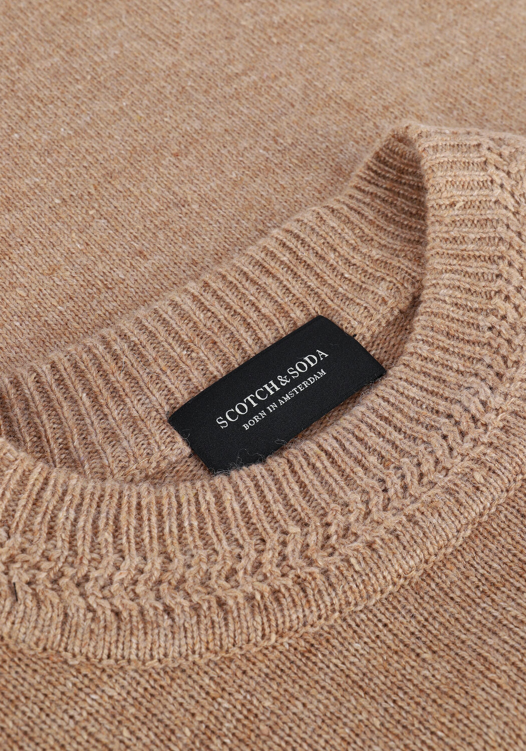 Beige SCOTCH & SODA Pullover 164025 - SPECKLED WOOL-BLEND P - large