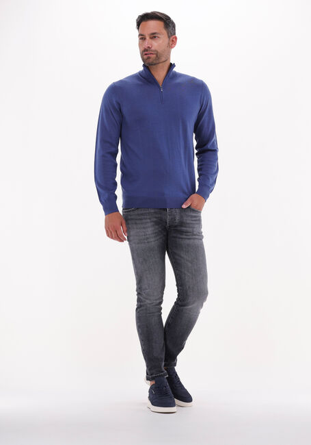 Blaue PROFUOMO Rollkragenpullover PULLOVER HALFZIP - large