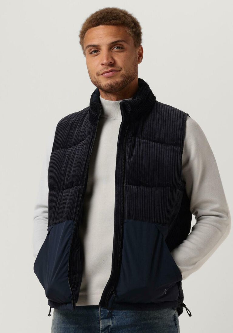 dunkelblau selected homme bodywarmer slhthomas cord vest w