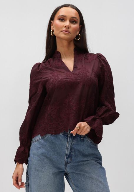 Bordeaux NEO NOIR Blusen AMARA BIG EMBROIDERY BLOUSE - large