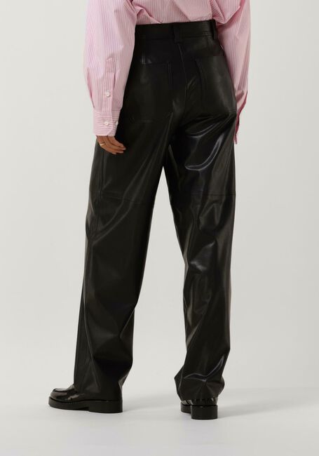 Schwarze VANILIA Hose VEGAN LEATHER TROUSERS - large
