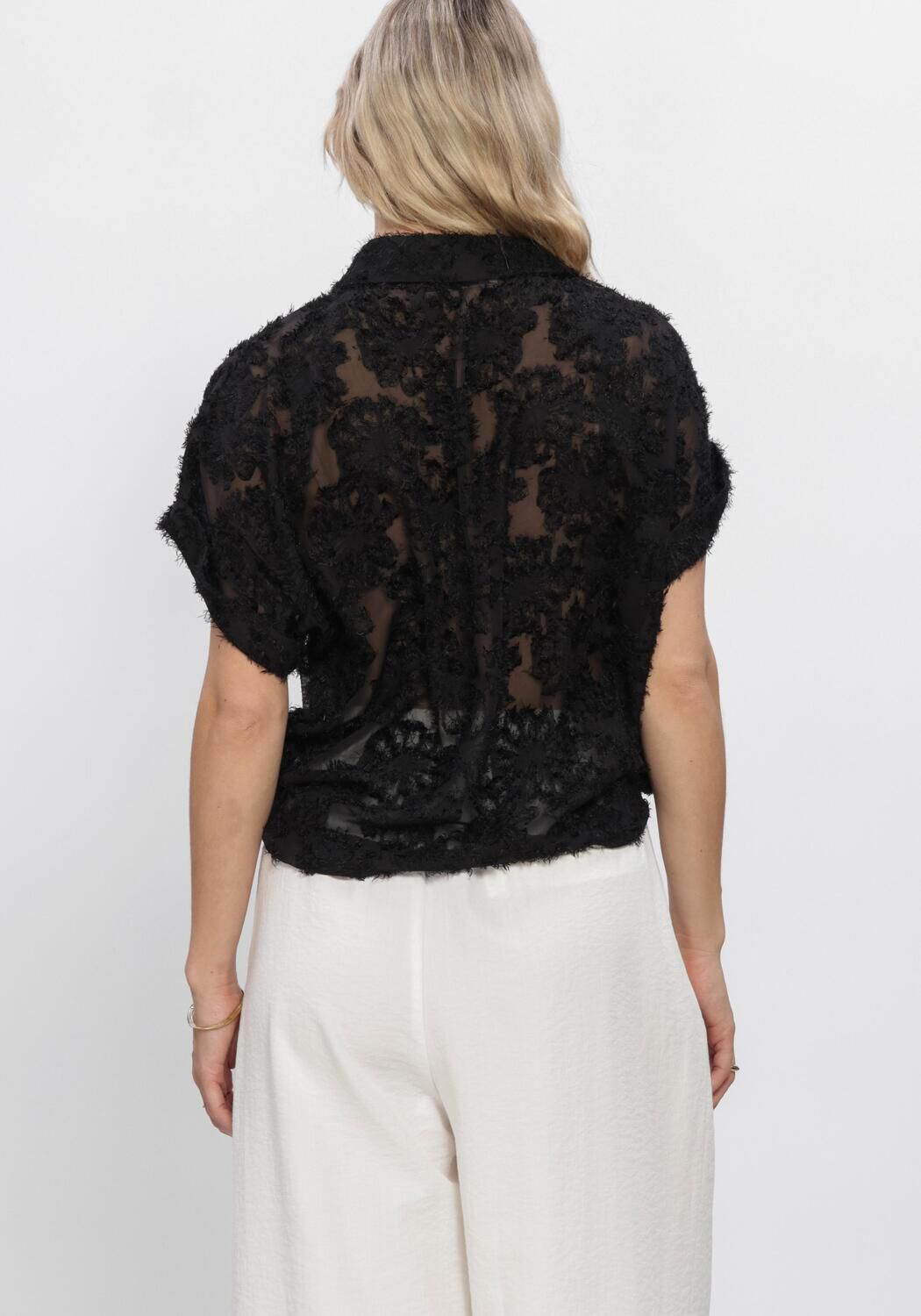 Schwarze ROUGE EDIT Blusen ROUKYOTO S/S SHIRT - large