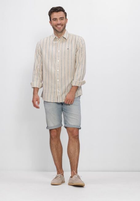 Beige TOMMY JEANS Casual-Oberhemd TJM REG LINEN MX STRP SHIRT EXT - large