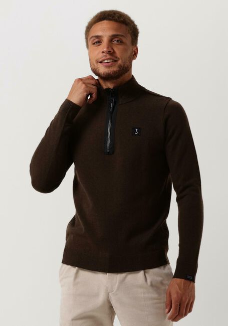 Braune BUTCHER OF BLUE Pullover CLIFDEN HALFZIP - large