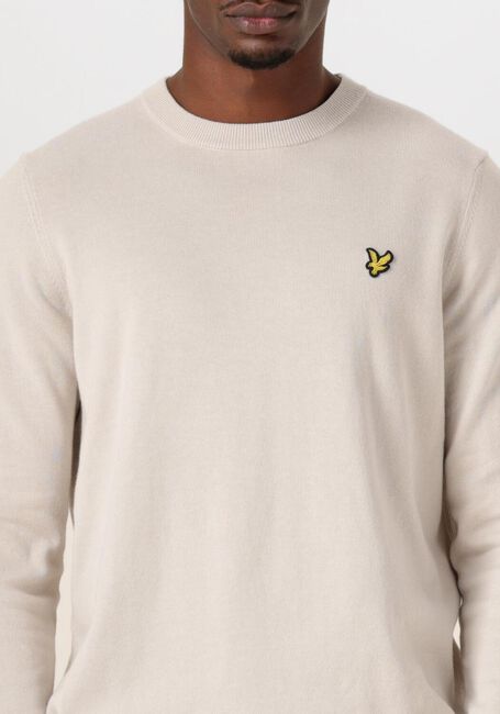 Beige LYLE & SCOTT Pullover COTTON CREW NECK JUMPER - large