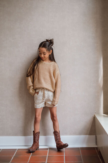 Creme LIKE FLO Kurze Hose FAY-LINN FLO GIRLS JACQUARD SHORT - large