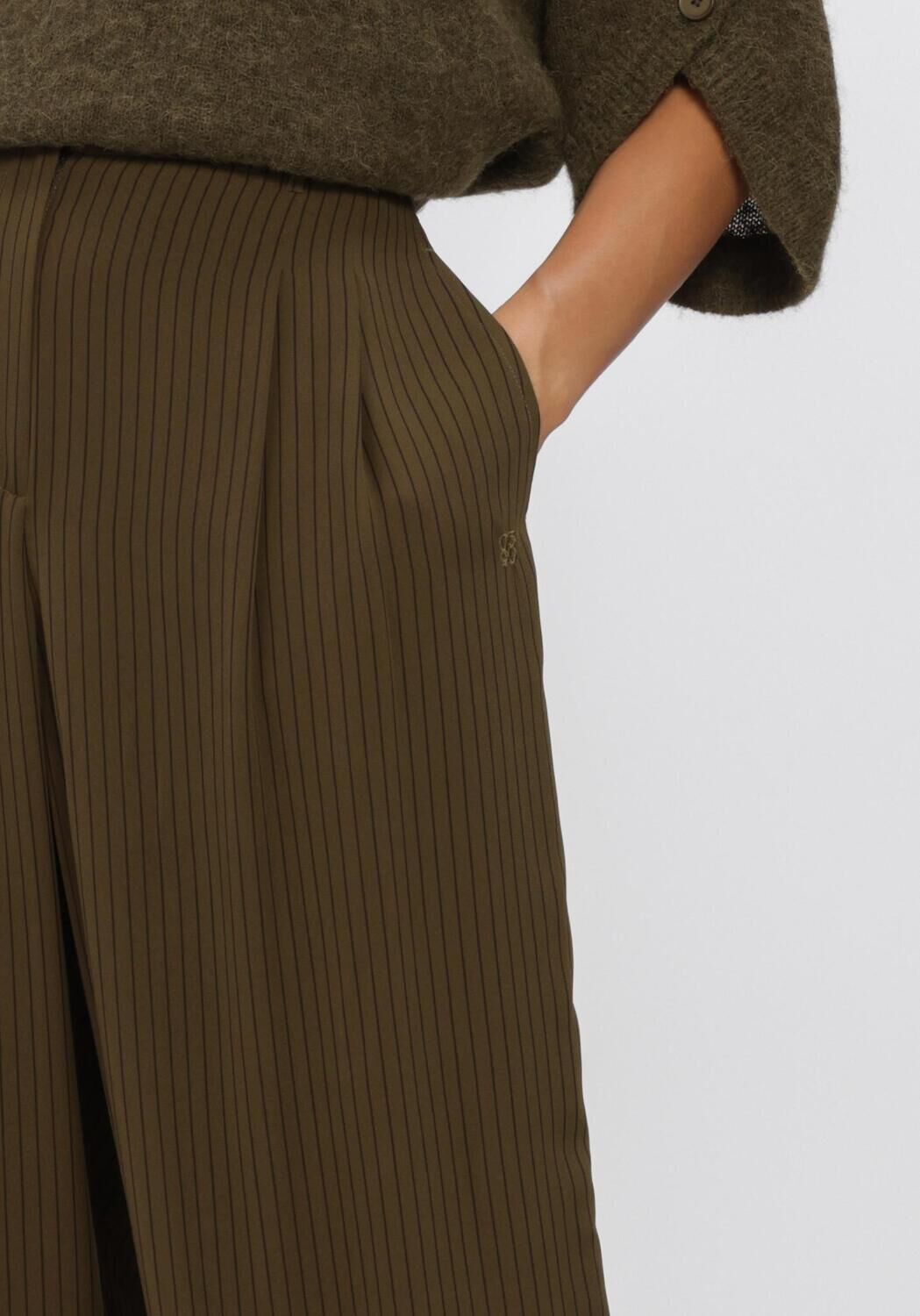 Olive DANTE6 Weite Hose GILBERY PINSTRIPE BALLOON PANTS - large