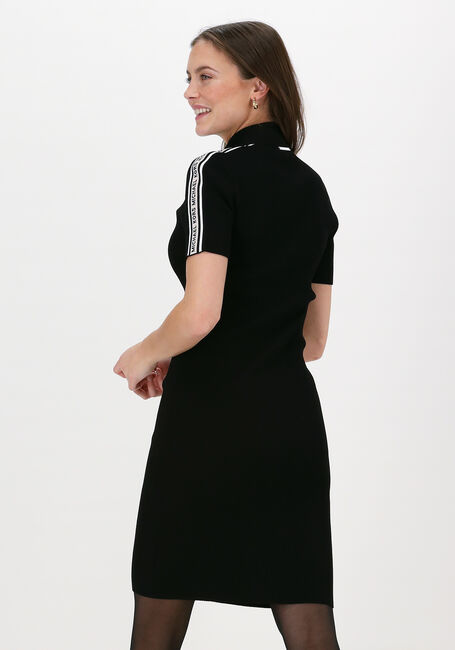 Schwarze MICHAEL KORS Minikleid HALF ZIP LOGO TAPE DRESS - large