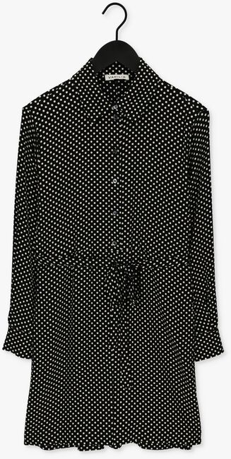 Schwarze VANILIA Minikleid DOTTED SHIRT DRESS - large
