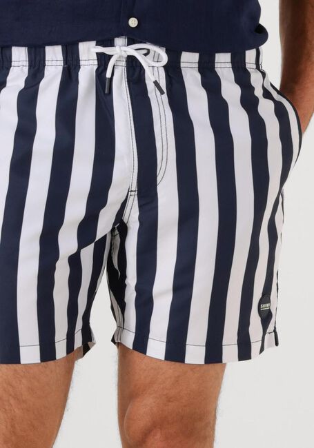 Blaue SHIWI Badehosen MEN SWIMSHORT BROAD STRIPE - large