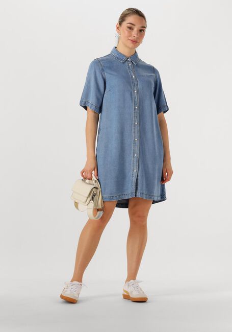 Blaue OBJECT Minikleid OBJFRAME 2/4 RE DENIM DRESS - large