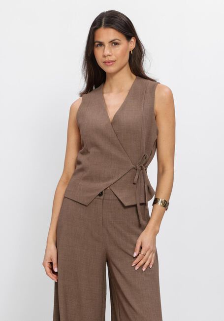 Braune MSCH COPENHAGEN Top MSCHDARINA WAISTCOAT - large