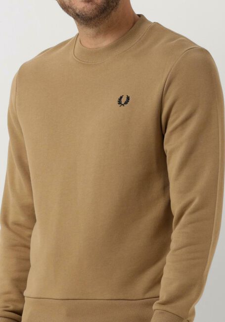 Camelfarbene FRED PERRY Sweatshirt CREW NECK SWEATSHIRT - large
