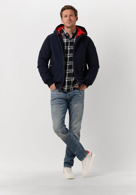 Blaue SCOTCH & SODA Wattierte Jack HOODED JACKET WITH STRETCH - large
