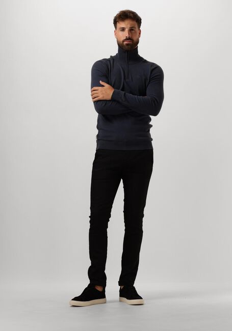 Blaue CAST IRON Pullover HALF ZIP COLLAR ESSENTIAL COTTON STRETCH - large