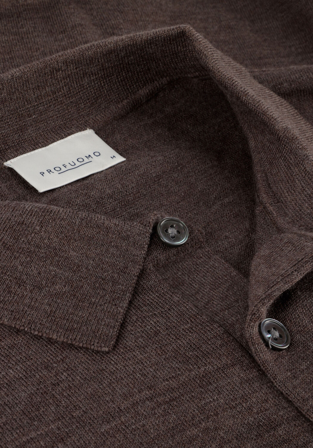 Taupe PROFUOMO Polo-Shirt POLO LONGSLEEVE - large