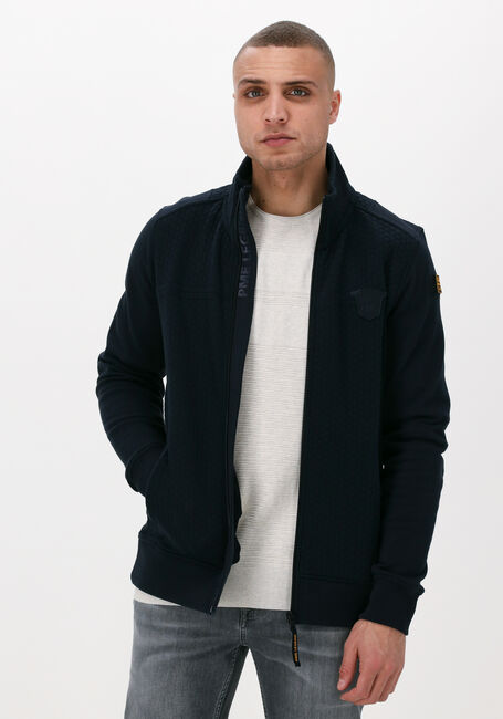 Dunkelblau PME LEGEND Strickjacke ZIP JACKET STRUCTURE SWEAT - large