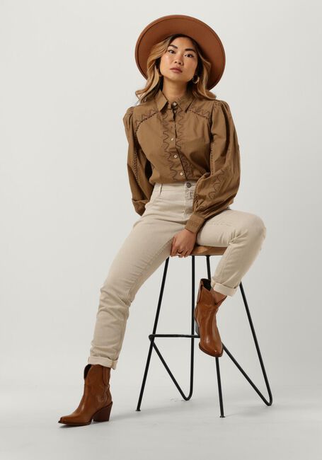 Camelfarbene Y.A.S. Bluse YASKENORA LS SHIRT - large