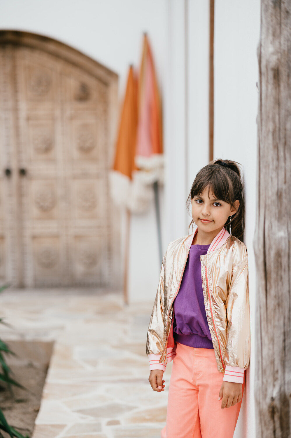 Goldfarbene PETIT BLUSH Jack METALLIC JACKET - large