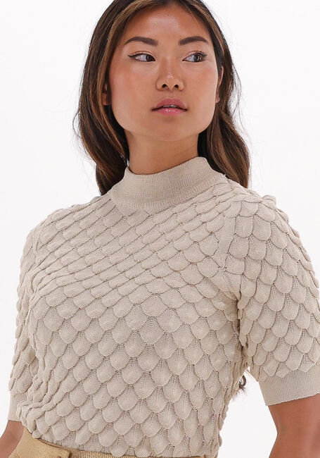 Beige OBJECT Pullover FRIELLE 2/4 KNIT PULLOVER - large