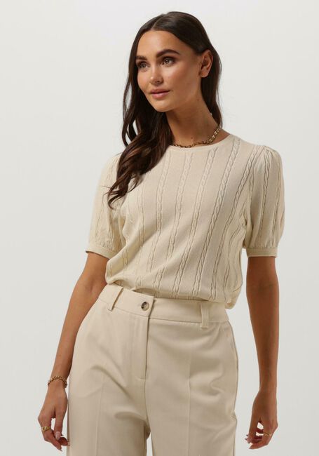 Sand MODSTRÖM Top CARLTON O-NECK - large