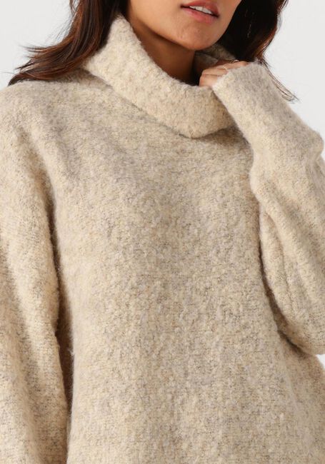 Beige SIMPLE Minikleid KNIT-BOUCLE-25-3 - large