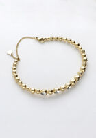 Goldfarbig NOTRE-V Armbänder BANGLE STONE CRYSTAL - medium