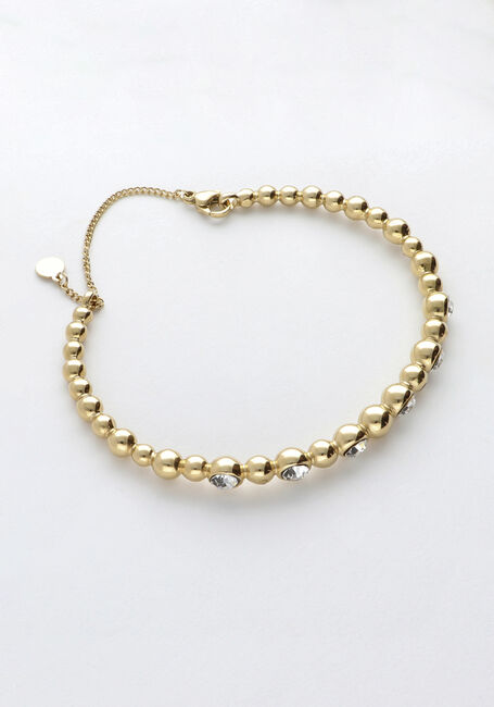 Goldfarbig NOTRE-V Armbänder BANGLE STONE CRYSTAL - large