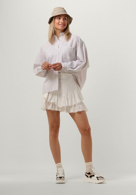 Sand COLOURFUL REBEL Blusen VICKY STRIPED DROPPED SHOULDER BLOUSE - large