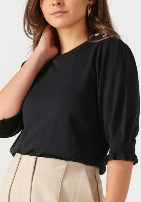 Schwarze FABIENNE CHAPOT Pullover MOLLY SHORT SLEEVE PULLOVER - large
