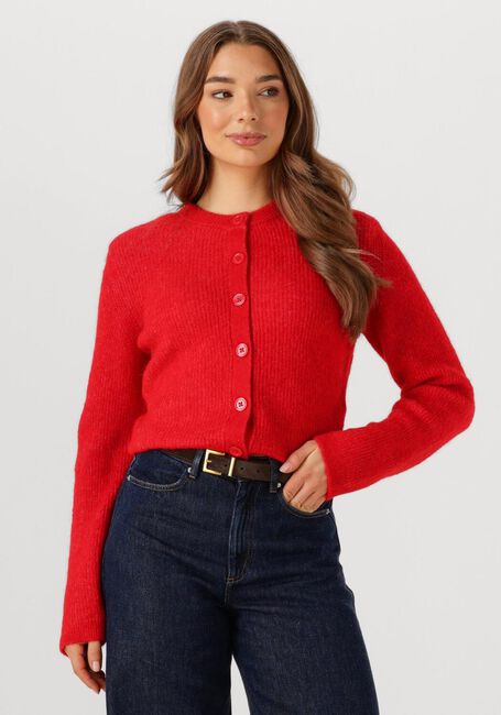 Rote SELECTED WOMEN Pullover SLFSIA RAS LS KNIT CROPPED CARDIGAN - large