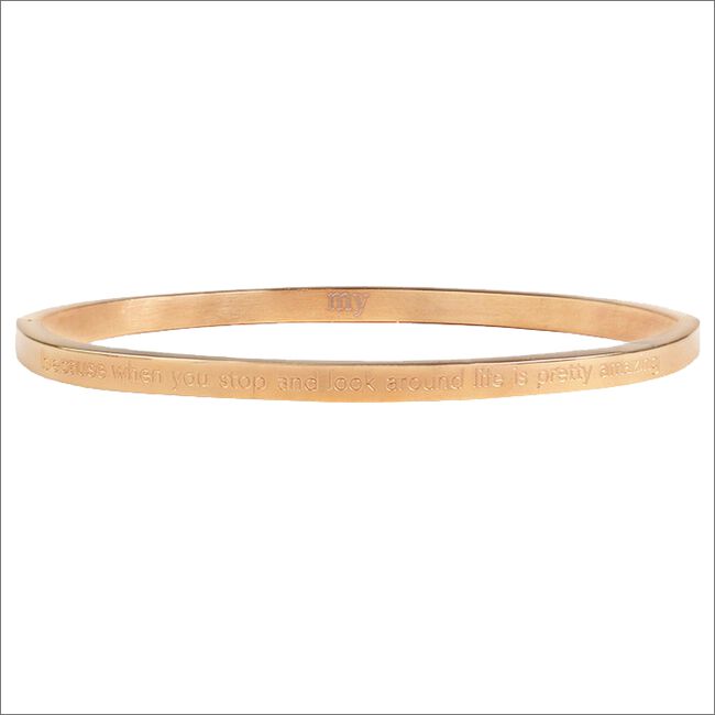 Goldfarbene MY JEWELLERY Armband BECAUSE WHEN YOU STOP AND LOOK - large