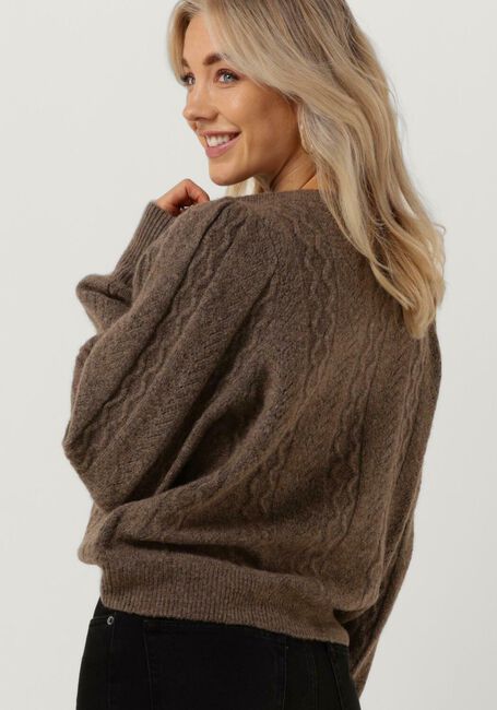 Taupe CO'COUTURE Strickjacke PIXIE POINTELLE CARDIGAN - large
