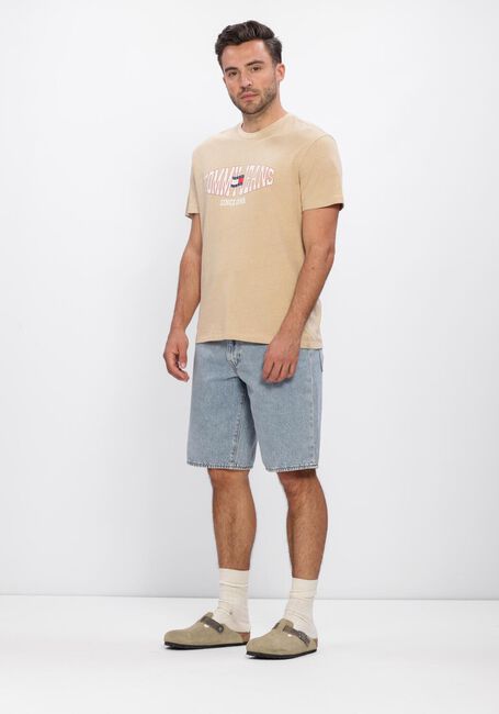 Beige TOMMY JEANS T-shirt TJM REG LA WAVING FLAG EXT - large