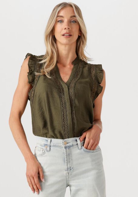 Olive CO'COUTURE Top CARYNCC FRILL TOP - large